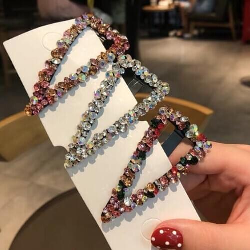 SHUANGR Fashion Girl Hair Claw Geometric Imitation Pearl Hairpin Crab Heart Shape Crystal Hair Clips Hair Accessories for Women