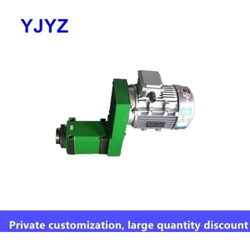 The power head of the drilling spindle of the lathe is equipped with a motor and a low-speed frequency converter is free