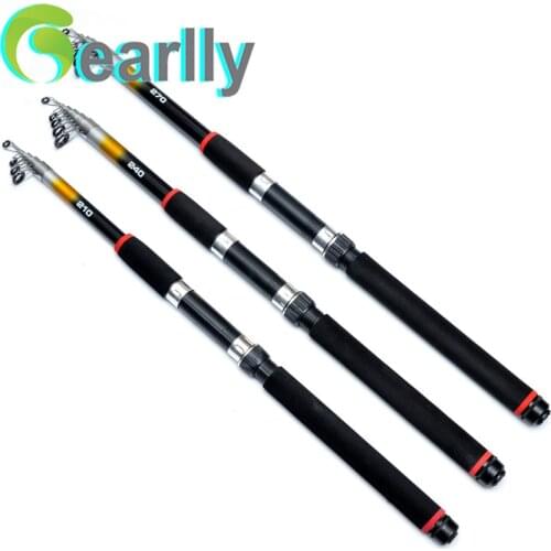 Telescopic 2.1/ 2.4/2.7/3.0/3.6M Portable Glass Fiber Carp Fishing Rod Ultra Light Spinning Fishing Pole for Outdoor Sports