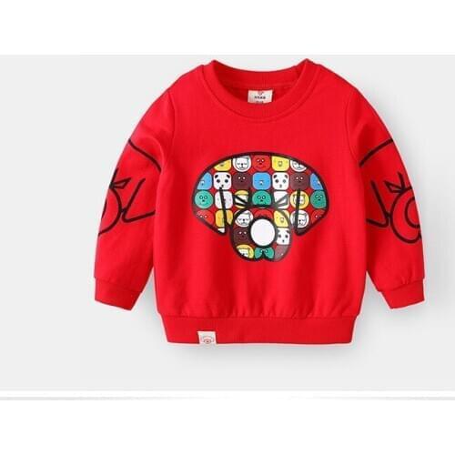 2021 Cartoon Pattern Sweatshirts Baby Girls Hoodies Toddler Kids Sweatshirts Childrens O Neck Long Sleeves Hoodies Clothes D17