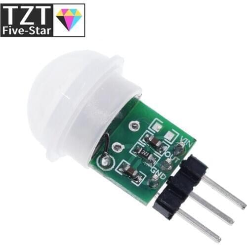 TZT Mini IR Pyroelectric Infrared PIR Motion Human Sensor Automatic Detector Module AM312 Sensor DC 2.7 to 12V