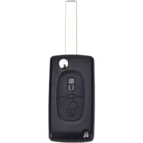 Replacement 2 Button Remote Flip Folding Key Fob Case Shell Blade For PEUGEOT 307 308 107 207 407 New