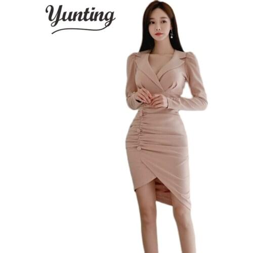 2021 Autumn Solid Color Elegant Pencil Vestidos Women Knee-length Sheath Dress OL Sleeveless Bodycon Dresses