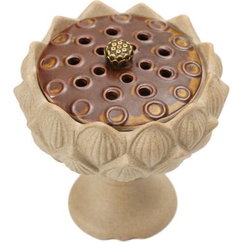 1Pcs Ceramic Indoor purification air incense burner holder Censer luxury Decor Stick Fragrance Aromatherapy creative lotus base