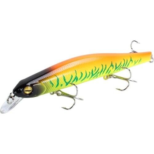 1Pcs Classic 12.5cm 17.3g Minnow Fishing Lure Hard Artificial Bait Bass Pike Carp Fishing Wobblers Crankbait with 2 Treble Hooks