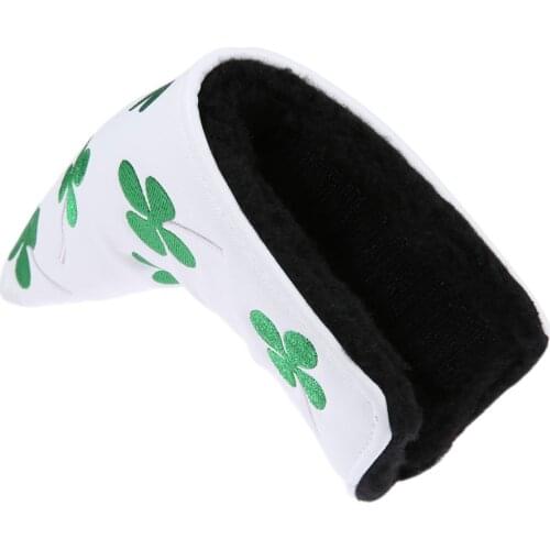 1 PC Golf Putter Cover Headcover White Golf Club Head Accessories New Four-Leaf Clover Pattern