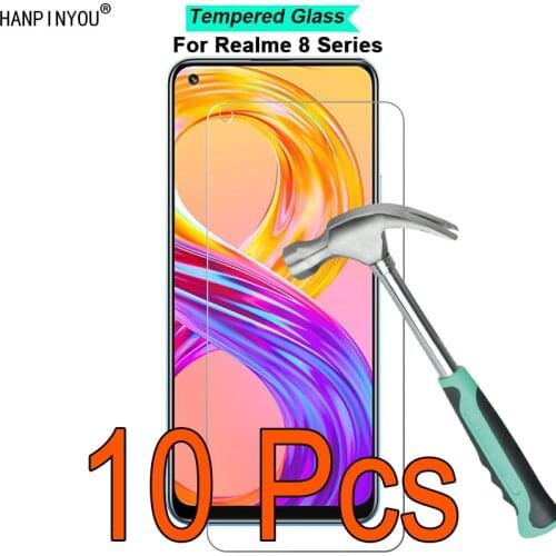 10 Pcs/Lot For Realme 8 / Pro 5G 9H Hardness 2.5D Toughened Tempered Glass Film Screen Protector Protect Guard