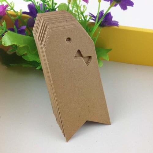 9.5*4.5cm Free Shipping Kraft Blank Marked Price Tag Jewelry Head Note Within Butterfly Knot For Gift TagsAccept custom logo