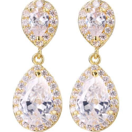 Bettyue Hot Sale Wholesale Fashion Charm Hight Quality AAA Zircon Water Drop Jewelry Earrings For Woman Wedding Party Gifts