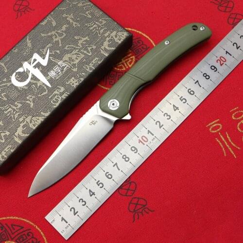 CH3020-G10 Ball Bearing Flipper Folding Knife D2 Blade Steel+G10 Handle Outdoor Camping Hunting Fishing Pocket Fruit EDC Tools