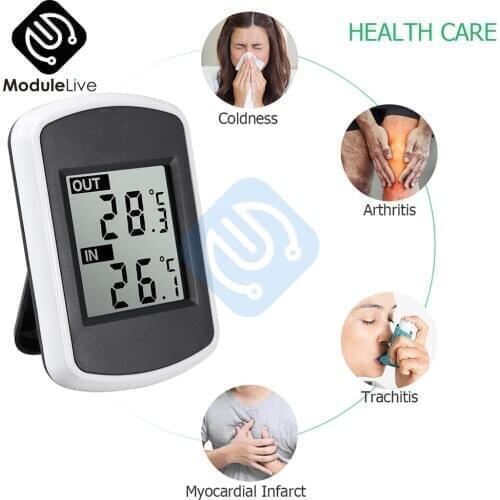 New Outdoor Indoor Room 433MHz LCD Digital Thermometer Hygrometer Electronic Wireless Digital Display Temperature Humidity Meter