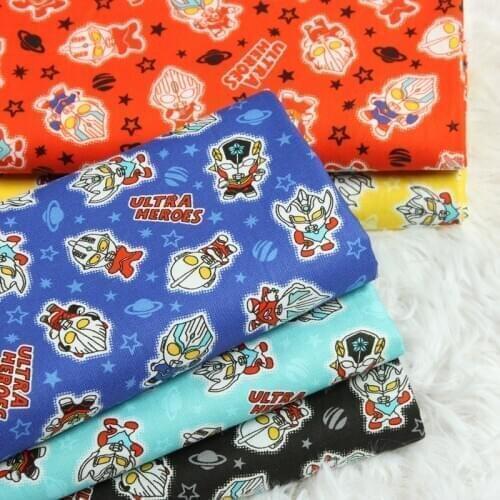 New Half Yard Plain Cotton Fabric Japanese Cartoon Star Print Handmade DIY Bag Garment Dress Children Cloth 100% Cotton