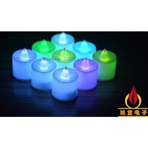 By dhl 50set 24pcs/set Flameless LED Battery Operated Flickering Light Tealight Tea Candles Holiday Party Home Decorative Light