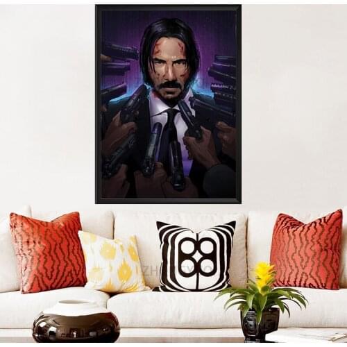 Movie Figure Canvas Painting John Wick Pictures Wall Art Prints and Posters for Living Room Modern Home Wall Art Cuadros Decor