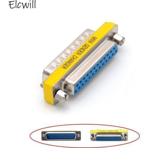 Hot D-SUB DB25 Serial Cable Extended Adapter 25 Pin Male To Female Gender Changer Connector Converter