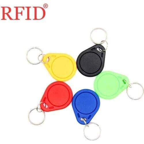 ID 125KHZ T5577 T5567 T5200 Writable Rewritable Keyfobs Keychain RFID Token Tag Keychain Access Control Many Color Select 100pcs