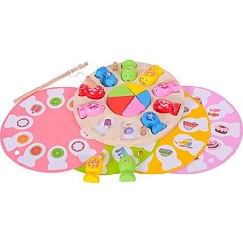 Magnetic Fishing Game for Kids Toddler Wooden Toys Fish Board Games Indoor Carnival Party Memory Games Birthday Toys