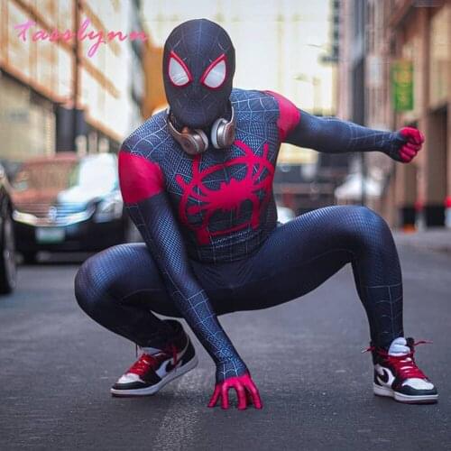 Miles Morales Spider Boy Costume Cosplay Super Zentai Hero Suit Halloween Costumes Gwen Cosplay Party Fancy Anime Clothes