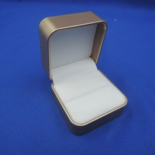 High Quality Beige Color Square Pu leather Box For ring Jewelry Gift Boxes Packaging