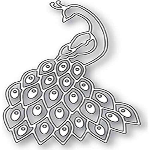 Plumed Peacock Metal Cutting Dies New Diy Emboss Stencil Scrapbooking Dies For Card Making 2021