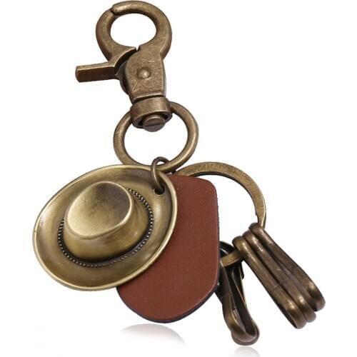 Fashion Car Keychain Alloy Hat Keyring Lovers Couple Key chain for Key Ring Tags Gifts Sleutelhanger Trump Pendant For Keys