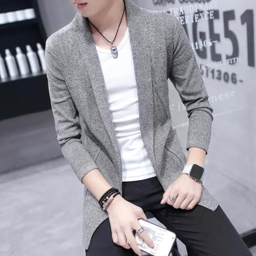 Fashion 2020 Autumn Winter Cardigan Men Korean Slim Fit Long Sleeve V Neck Sweaters for Men Streetwear Casaco Masculino 3XL-M