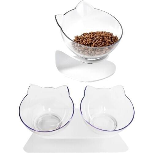 Non-slip Cat Bowls Double Bowls With Raised Stand Removable Pet Food And Water Bowls For Cats Dogs Feeders Cat Bowl Pet Supplies