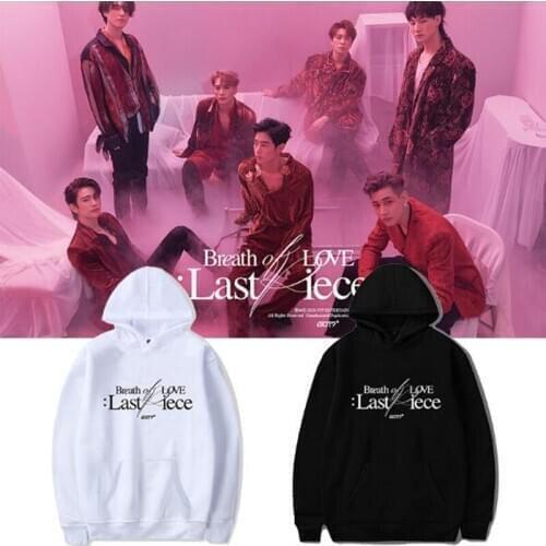 New Kpop GOT7 Album Breath of love hoodies sweatshirt unisex Pullover printing spring/Autum cap sweatershirt casual top