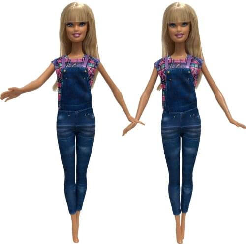 NK Doll Clothing Casual Worker Pants Suit Handmade Dress Party Costume For Barbie Doll Fashion Toy Children Girl Gift 251A