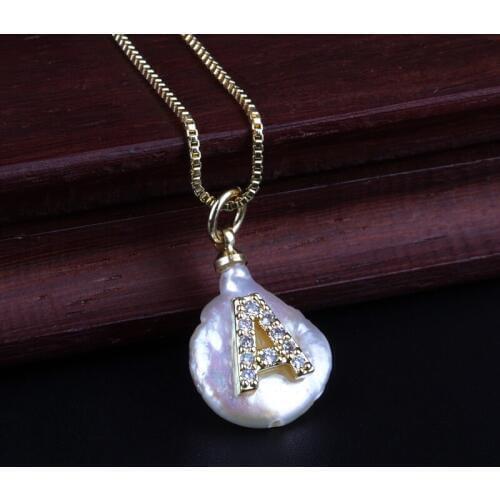 New Arrival Fashion Rhinestone CZ beads Metal Pearl English Words Pendant Chain Necklaces for Women Statement Jewelry