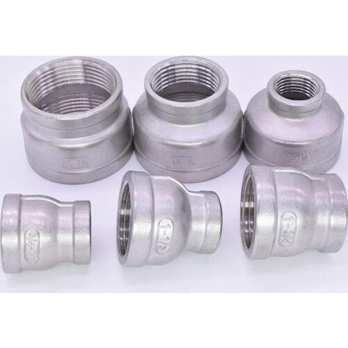 1/8" 1/4" 3/8" 1/2" 3/4" 1" 1-1/4" 1-1/2" BSP female to female Thread reduced 304 Stainless Steel Pipe Fitting Connector Adpater