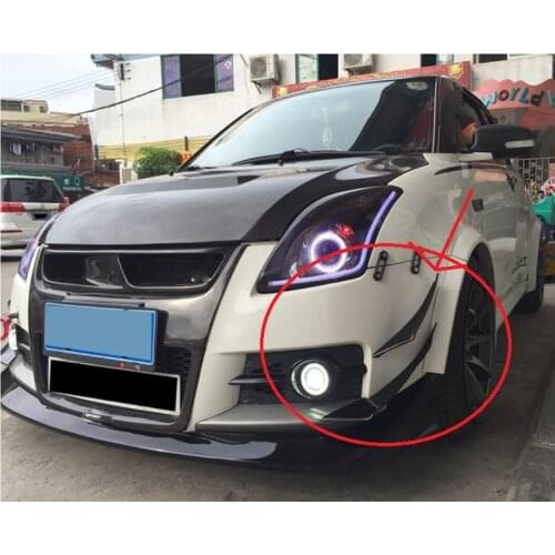 Front Bumper Canards Fins Fit For 2005-2012 Swift Sport ZC31S M16A SLR Style Aero Part Body Kits