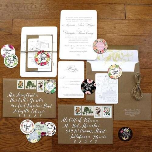 Gift Sealing Stickers Thank You Love Design Diary Scrapbooking Stickers Festival Birthday Party Gift Decorations Labels