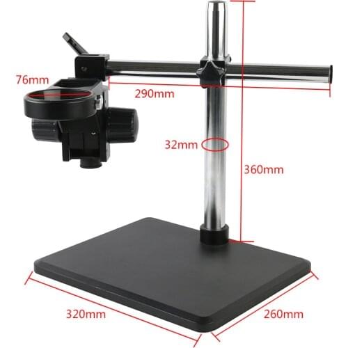 Multi-angle Adjustable Stand Boom Table Working 76mm Holder 32mm Arm For Trinocular Binocular Microscope Stereo Microscope