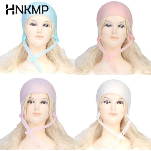 Silicone Colouring Hair Highlights Cap With Needle Reusable Hair Coloring Cap Hair Dye Hat Hair Styling Tools Barber Accessories