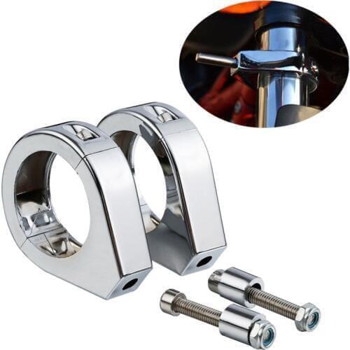 TCMT Motorcycle 41mm Fork Relocation Clamps Turn Signal Mount Bracket For Harley Softail Springer Fatboy Night Train Cross Bones
