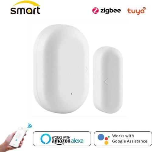 Tuya ZigBee Smart Window Door Gate Sensor Detector SmartHome Security Alarm System Remote Control Alexa Google Home
