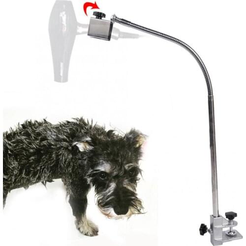 Pet Hair Dryer Bracket Stainless Steel Flexible Holder Pet Grooming Table Clip Dryer Holder Stand Pet Dog Products