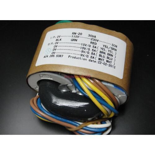 115V/230V 30VA 30W high quality Audio R-Core Transformer output AC 15V+15V 9V+9V For DAC headphone amp