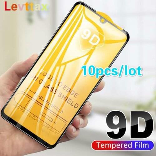 10Pcs Full Cover 9D Transparent Screen Protector For Huawei P40 Lite P20 Pro P10 Plus Glass Mate30 Mate20 LiteP30 Glass Film
