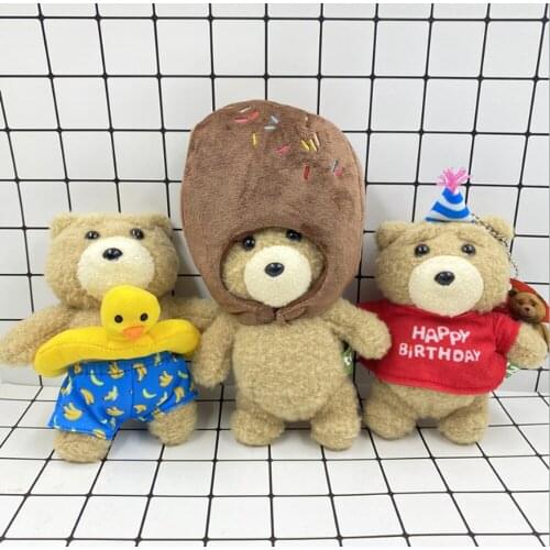 10/Lot 3 Styles Teddy Bear 12CM Plush Stuffed Toys Doll for Kids