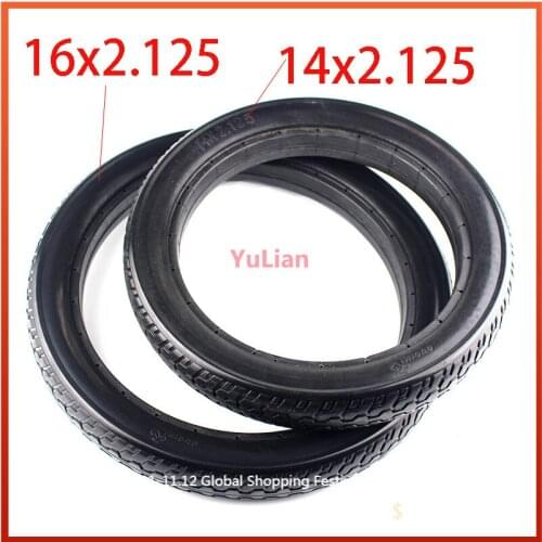 14x2.125 16x2.125 Non inflation Solid tyre fits Folding electric bicycle E-bike 14 /16 inch Solid Rubber Electric Vehicle tire
