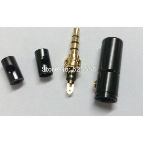 2X Ranko 3.5mm 4 Pole Copper Male Repair Earphones Jack Plug Connector Audio Soldering