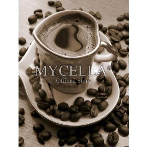 5D Diy Diamond Painting Cross Stitch Diamond Embroidery Coffee Cup Full Round Diamond Mosaic Pasted Needlework Crafts Decor