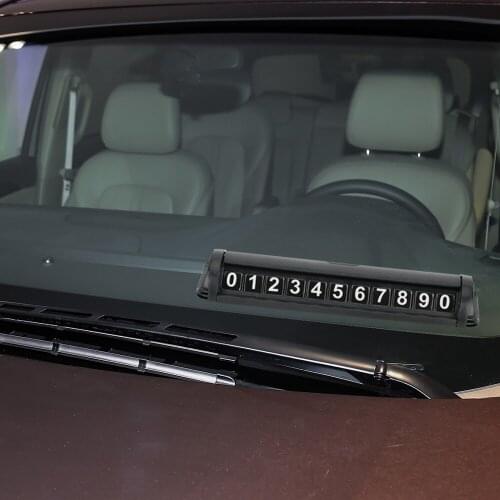 LEEPEE Car Self-adhesive Temporary Parking Card Number Plate Hidden Switch Car Temporary Parking Card Car-styling