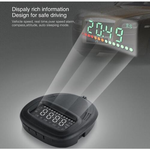 Universal Car HUD GPS Speedometer Head UP Display Digital Car Speedometer Overspeed Alarm Windshield Project For All Vehicle