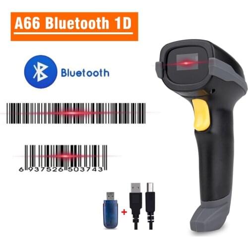 Hstem Wireless Barcode Scanner 2.4G 1D Laser Bluetooth Bar Code Reader With Stand Wired USB Interface Auto-scan For Logistics