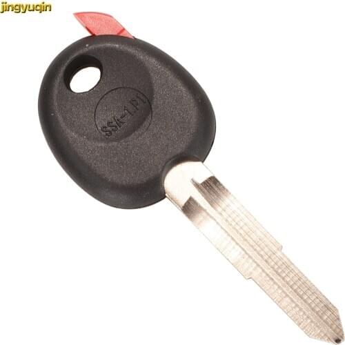Jingyuqin 100pcs Remote Car Key Fob Shell For Ssangyong 0 Buttons No Chip Uncut Blade Auto Replacement Case
