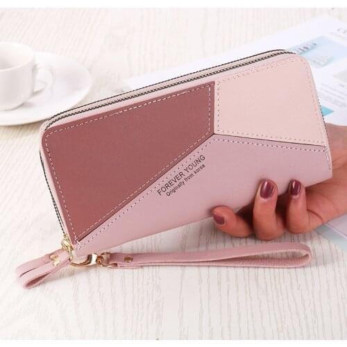 Women Wallets Lady Zipper Coin Purses Cards Holder Woman Handbags Billfold Wallet Burse Wristlet Money Bags Pocket New Wallet