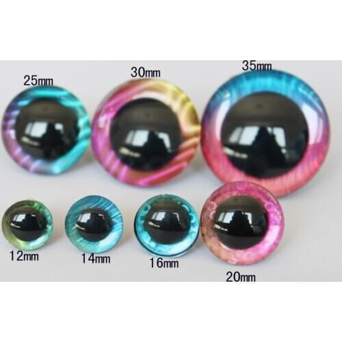 Exclusive Style 40pcs/lot--L12---12/14/16//18/20/25/30/35mm New toy safety eyes 3D doll eyes + fabric + washer -- style option
